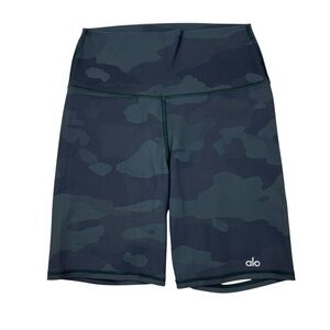 Alo Shorts Womens Small‎ Black Yoga Biker High Waist Athletic Workout